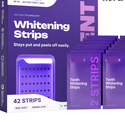 Purple Teeth Whitening Strips for Stain Removal and Fresh Care